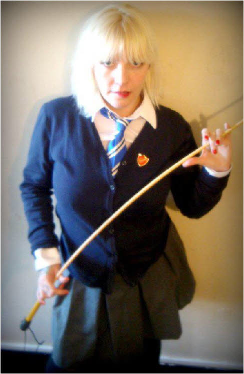 London spankee Katy in authentic schoolgirl uniform